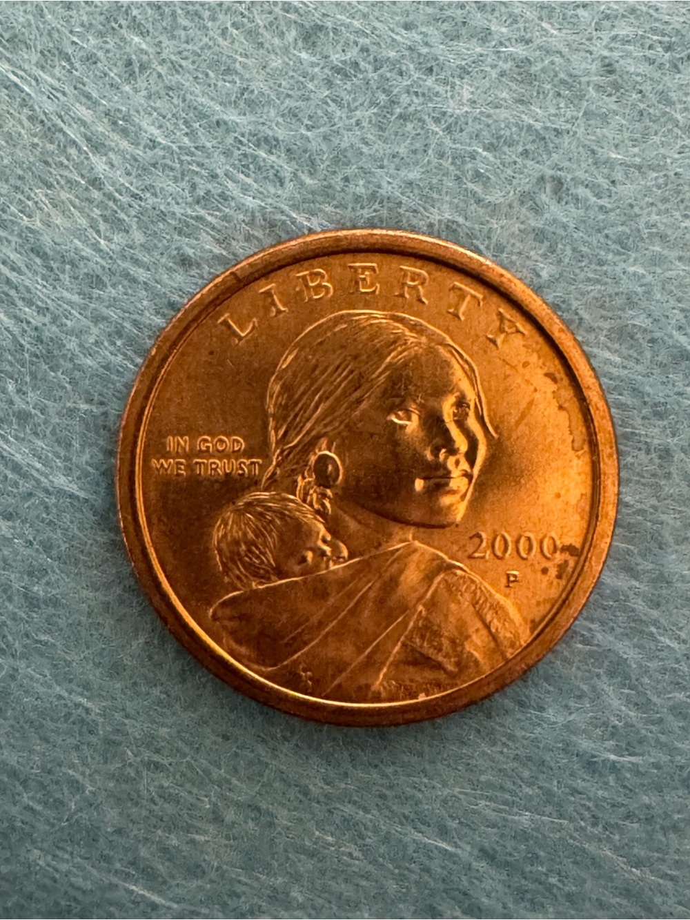 Copper-Toned Decorative Coin Accent - Brown